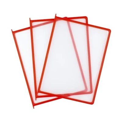 Image of Leviatan Display Panel A4 Polypropylene Pack of 10 Red
