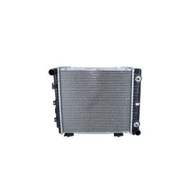 Image of 2015002803, 2015002903, A2015002803, A2015002903 Engine radiator NRF 507676 Aluminium 410mm 366mm 42mm with mounting parts Brazed cooling fins
