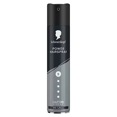 Image of Schwarzkopf Hairspray Power 250ml, with Caffeine, Hold Level 5 Hair Styling, for All Types,Long Lasting Hold, Vegan Formula*