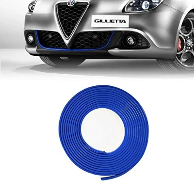 Image of Quattroerre Blue Profile Sticker Dam Bumper Front Alfa Giulietta with 3M APT Double Adhesive