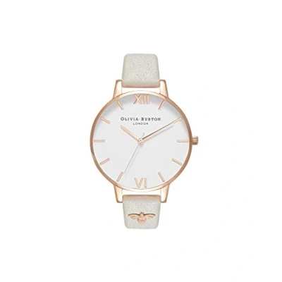 Image of Olivia Burton Analogue Quartz Watch for Women with Grey Leather Strap OB16ES13