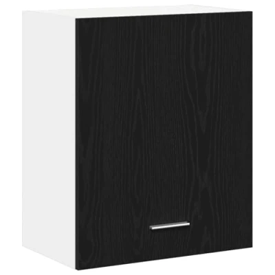 Image of vidaXL Black Oak Hanging Cabinet 50x31x60 cm, Made from Engineered Wood
