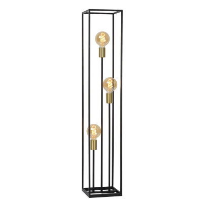 Image of Ruben Modern Floor Lamp 3xE27 Black