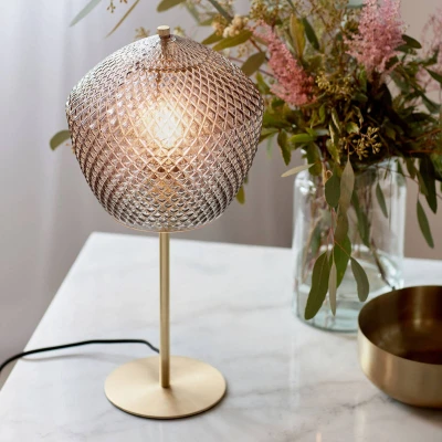 Image of Nordlux Orbiform Table Lamp in Brass Homeware Indoor Living Dining Bedroom Office Lighting Décor E27 Class 2 (Double Isolated) 40 Watts 230V IP20 Non Dimmable