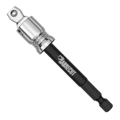 Image of 1 x SabreCut SCISA10038 95mm 15 Degree Tilt Socket Adapter 1/4&quot; HEX to 3/8&quot; Square Drive for Impact Drivers, Wrenches and Ratchets