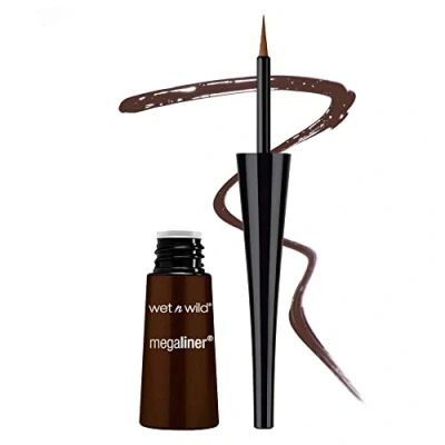 Image of wet n wild MegaLiner Liquid Eyeliner, Dark Brown 3.5 ml
