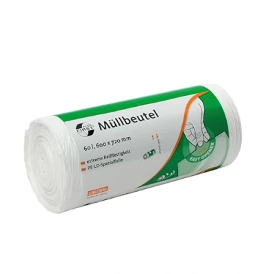 Image of Deiss First Plus Bin Liners, White, 60 L, Pack of 50