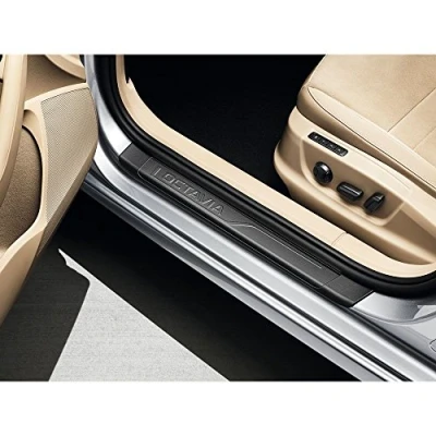 Image of Skoda door sills, black, front rear, ledges, 5E0071303