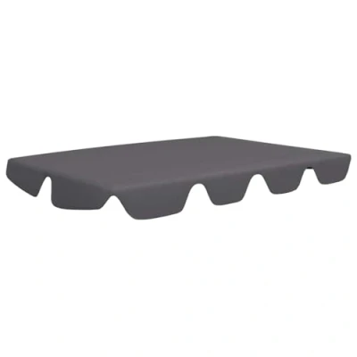 Image of vidaXL Replacement Canopy for Garden Swing Anthracite Colour Waterproof Material with PVC Coating Lightweight Design Diverse Size Adaptability