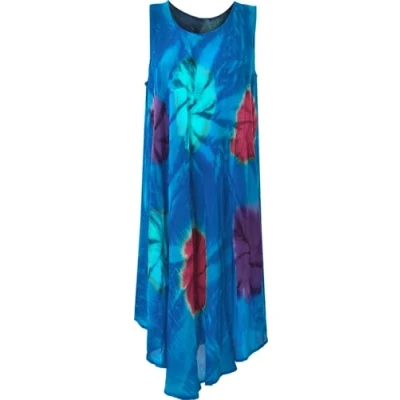 Image of Magritta Women Ladies Plus Size Sleeveless Tie Dye Beach Summer Sundress For 12 to 24 (One Size, Design 7)