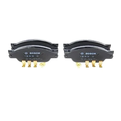 Image of 7836D933, BP1263, E990R02A10800395 Brake pad set BOSCH 0 986 494 355 Low Metallic with anti squeak plate, mounting manual JAGUAR: XJ Saloon