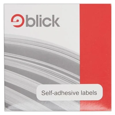 Image of Blick Labels, White, Self Adhesive Stickers Dispenser Pack, Rectangular, 24mm x 37mm, 640 for Home, Office, Family, School, Holiday Calendar Organising, Planner, Rewards Chart, Colour Coding