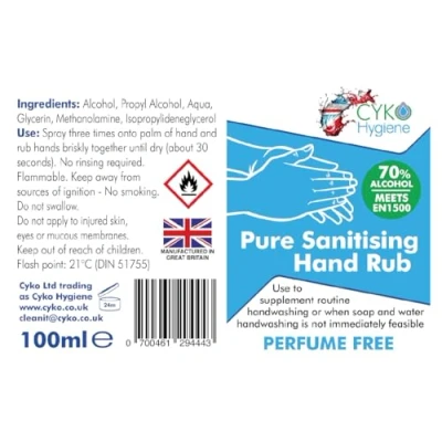 Image of Hand Sanitizer Spray 100ml 70% Alcohol Fast Acting Quick Drying Hospital Grade Sanitiser