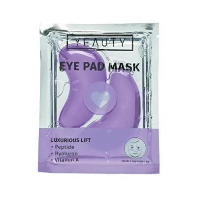 Image of YEAUTY LUXURIOUS LIFT EYE PAD MASK, hyaluronic acid and vitamin A counteract wrinkles provide intensive moisture, 1x2 pieces, purple