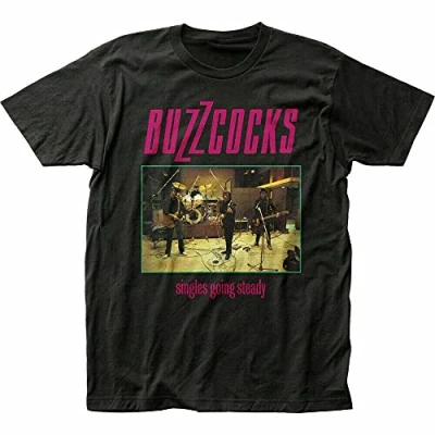 Image of Buzzcocks Singles Going Steady T Shirt Mens Licensed Rock N Roll Band Tee Black M