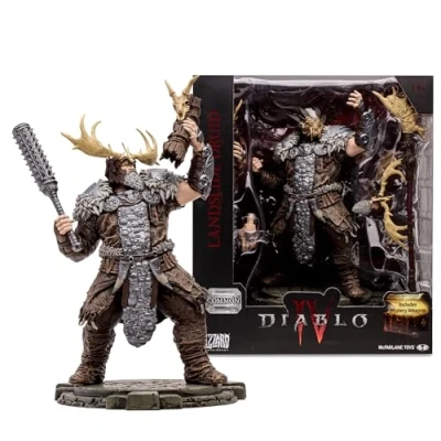 Image of McFarlane Toys Diablo IV Landslide Druid 1:12 Scale Posed Figure with Interchangeable Head and Hand, 3 Weapons, Display Base, Mystery Weapon Channel the Fury of Nature