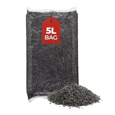 Image of Beewarm Premium Wild Bird Food 5L Bag Peanuts Whole for Garden Birds High Energy, No Mess Feed (5L, Niger Seeds)