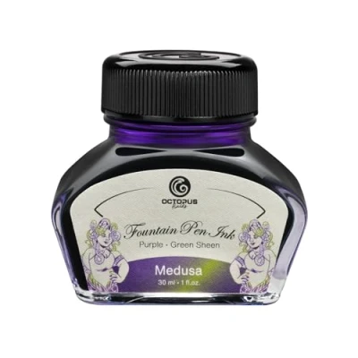Image of Octopus Fluids Medusa Sheen Ink 30ml Purple Fountain Pen Ink, SH VT 050 030