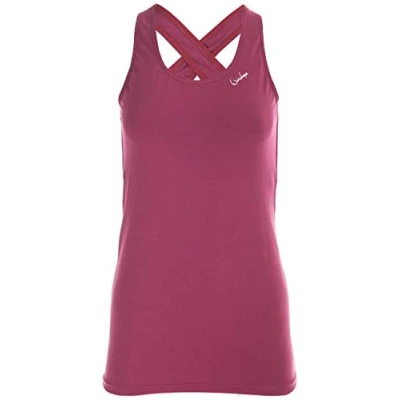 Image of Winshape WVR32 Women&#039;s Functional Tank Top with Open Drop Back Design, All Fit Style, Fitness Leisure Sports Yoga Workout, Womens, berry LOVE M, love, M