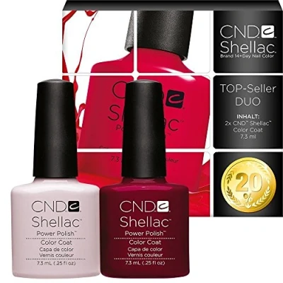 Image of CND Shellac UV/LED Power Polish, Romantique/Decadence 7.3 ml Pack of 2