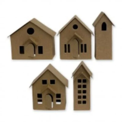Image of Sizzix Thinlits Die Set 664741 Paper Village by Tim Holtz, 16 Pack