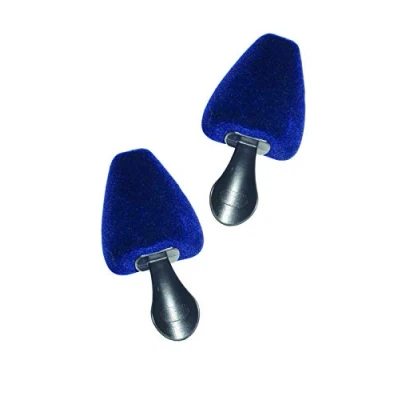 Image of Kaps Square Foam Shoe Trees with Handle, Tree for Toe Shoes, Velvet Puff Shaper Hygienic Formula (Navy blue)