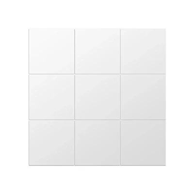 Image of 9 pcs DIY Square Mirror Wall Stickers 15cm Self adhesive Tiles Bathroom Flower Pattern Living Room 3D Decor for Decoration Sticker Treatments Washroom