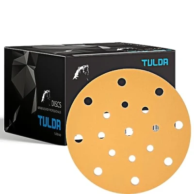 Image of TULDA Velcro Sanding Discs P40 Orbital Sander Pads 6&quot; 150mm 15 Holes Hook &amp; Loop Paper For Random Orbit (Box of 50 PCS)