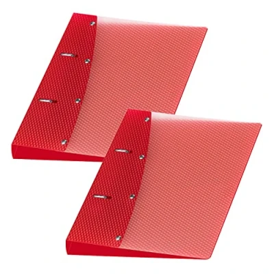 Image of VELOFLEX A115142 Diamond Ring Binder DIN A5 Pack of 2 Red Filling Height 20 mm with Mechanism