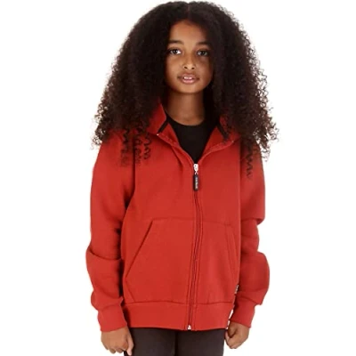 Image of Trendy Toggs Kids Plain Rust Zip Up Hoodie 7 8