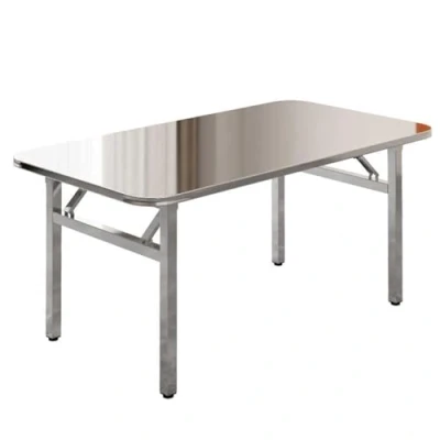 Image of LRHELPBNR Kitchen Work Table, Worktable Workstation, Folding Commercial Prep Heavy duty Stainless Steel For Workshop, Garage, Office, Home(80x80x72cm)