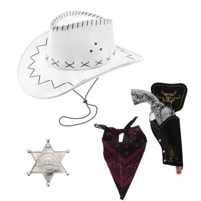 Image of Zac&#039;s Alter Ego Fancy Dress Unisex 4 Piece Cowboy Set