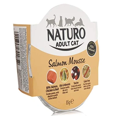 Image of Naturo Adult Cat Tray Salmon Mousse 85g