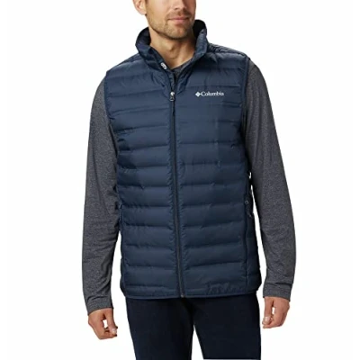 Image of Columbia Men&#039;s Lake 22 Down Vest, Puffer Vest Body Warmer, Collegiate Navy, Size L