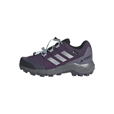 Image of adidas Terrex Gore TEX Hiking Shoes Kids, Aurora Plum/Silver Metallic/Semi Flash Aqua, 10 UK Child