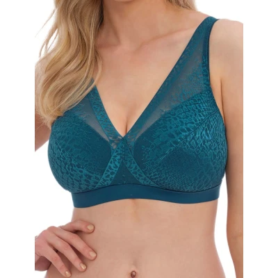 Image of Fantasie Women&#039;s Envisage Wireless Bralette Bra, Opaque, Deep Ocean, XL