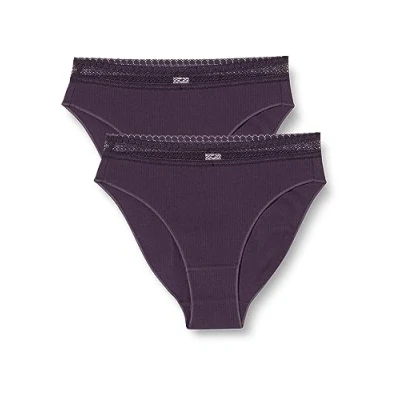 Image of Sloggi Women&#039;s GO Ribbed Tai C2P Briefs, BLUEBERRY, M