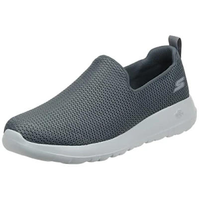 Image of Skechers Men&#039;s Go Max Athletic Air Mesh Slip on Walking Shoe Sneaker, Charcoal, 11 UK