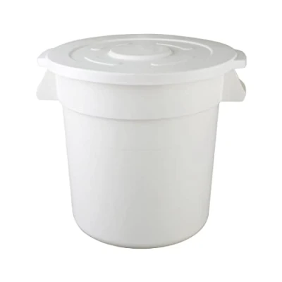 Image of Vogue White Round Container Bin Large 76Ltr Trash Dustbin Rubbish Waste