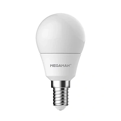 Image of Megaman LED 711112 Dimmable Classic Opal Golf Ball E14 Small Screw 4000K Cool White 5.5W (1)