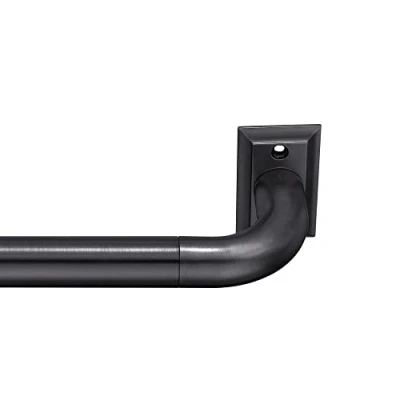 Image of MODE Room Darkening Collection 1 Diameter Blackout Curtain Rod Set with Steel Wall Mounted Adjustable Rod, Blocks Light, Fits 32 to 90 Windows, Dark Brown