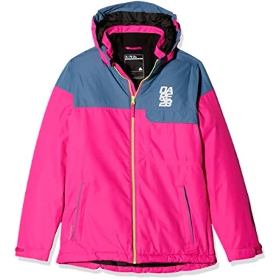 Image of Dare2B Kids Tyke Waterproof And Breathable Insulated Ski Jacket Cyber Pink/Astronomy Blue, Size 11 12
