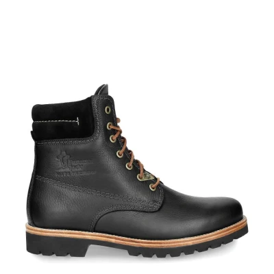 Image of Panama Jack 03 C27 Mens Boots Black Waterproof Leather Laces Hiking Ankle Chukka Nappa Size UK 7