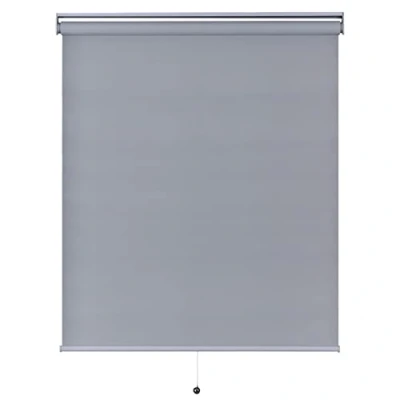Image of 100% Blackout Roller Blinds,Cordless Windows Shades,Automatic Rise Spring Type Blinds,Room Darkening Fabric Privacy Screen,Waterproof Thermal Insulated Anti UV,Grey (W100xH160cm(39x63in))