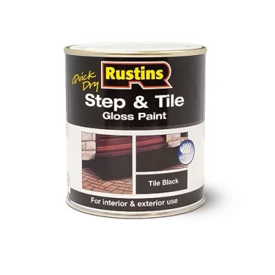 Image of RUSTINS Step &amp; Tile Paint Black 250ml
