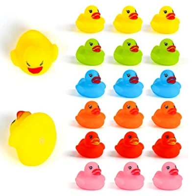 Image of SULOLI Rubber Ducky Bath Toys,18PCS Water Duck Toys for Paddling Pool Mini Ducks Kids