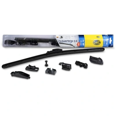 Image of HELLA 9XW 358 061 181 Cleantech Wiper Blade CT18R Flat for Right Hand Drive Vehicles 18 Inch 450 mm Front Quantity: 1