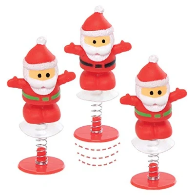 Image of Baker Ross AX508 Santa Jump Up Toys Pack of 6, Novelty for Children, Ideal Party Bag Fillers and Small Gifts Kids