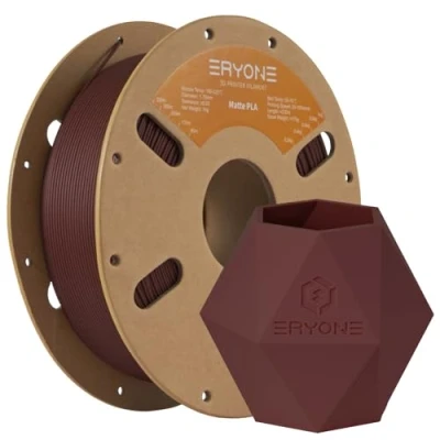 Image of ERYONE Matte PLA Filament 1.75mm, 3D Printer Filament, +/ 0.03mm, 1kg(2.2lbs)/Spool, Ruby Red
