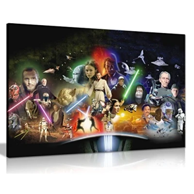 Image of Star Wars Movie Collage Art Print, A0 91 x 61 cm (36 24 Inches)
